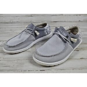 Men's HEY DUDE Wally Tri Shoe Sergeant Size 13 Light Gray/Dark Gray/Ash